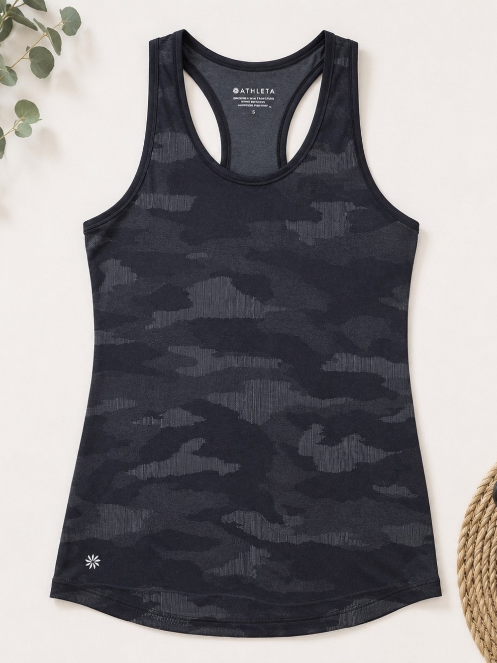 Athleta Women’s Black Camo Racerback Workout Tank Top XS